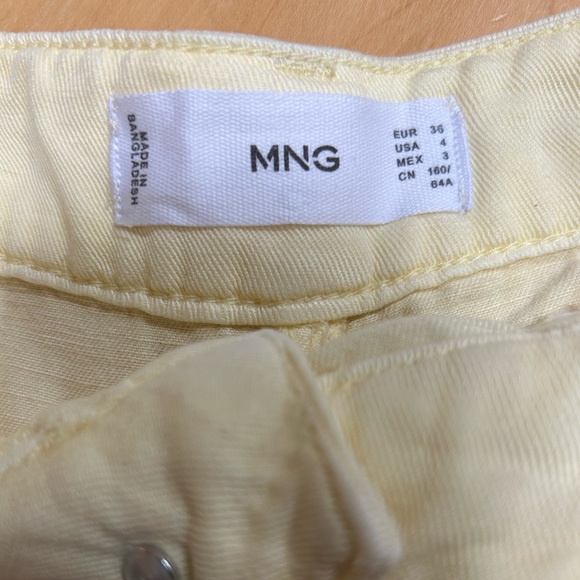Mango pale yellow cotton like pants - Picture 3 of 5